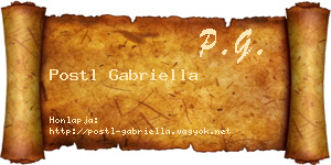 Postl Gabriella névjegykártya